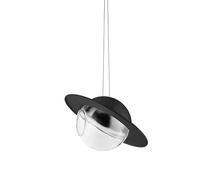 EVA SOLO Mangeoire à oiseaux Saturne noire | Mangeoire avec orbe en verre transparent et toit de protection | Profitez des oiseaux de jardin toute l'année | Résistante aux intempéries et nécessitant
