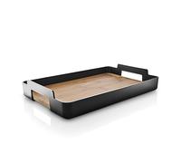 EVA SOLO Plateau rectangulaire Nordic Kitchen - Élégant et pratique avec poignées de transport - Noir, 520446