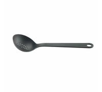 Eva Solo Schöpflöffel mit Löchern, Schöpfkelle, Suppenkelle, Kelle, Schaumkelle, Suppenlöffel, Schwarz, Kunststoff, 28 cm, 118611