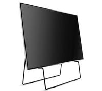 EVA SOLO - Support TV sur Pied 93,2x84,7X 1,5 cm | Pied Universel en Acier INOX pour écran Plat 40-65" | Meuble TV Mobile avec Sangles en Cuir | Élégant et Flexible | Design Danois | Noir