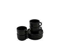 EVA SOLO Tasse de 20 cl avec soucoupe | Lot de 4 | Nordic Kitchen | Grès