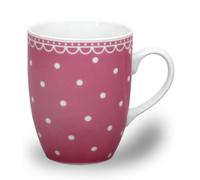 Eva, tasse en porcelaine, 0,37 l, points roses, Thun 1794