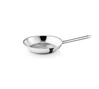 Eva Trio - Poêle à frire en acier inoxydable - 24 cm - Base en acier inoxydable - Cuisson précise à haute température - Acier poli