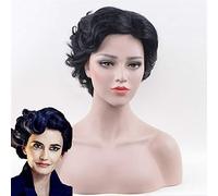 EVA vert Cosplay dames adultes de Miss Peregrine des années 1920 Vintage cheveux courts bouclés femmes Halloween Costume perruques AD3534