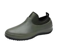 EVA Water Shoes Men's Dining Car Washing Low Top Slip Work Shoes Kitchen Shoes (Green, 44)