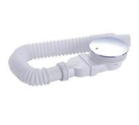 Évacuation de douche à profil bas, design coudé à 90°, tuyau ondulé flexible avec panier poubelle anti-encrassement Mucol