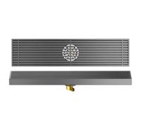 Évacuation de douche linéaire avec filtre à cheveux, caniveau de sol rectangulaire pour cuisine, salle de bain, garage, sous-sol, hôtel
