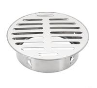 Évacuation de sol en acier inoxydable, couvercle d'évacuation de sol rond, drainage de balcon, bouchon de tuyau de pluie pour extérieur/salle de bain (125 mm)