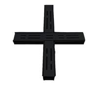 Évacuation linéaire noire de 120 cm en forme de U en acier inoxydable pour terrasse, allée, garage, jardin, gouttière rectangulaire fine (type croix, 5 x 3 cm), solution de drainage durable et