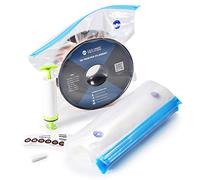 eVacuum Lot de 10 sacs de rangement sous vide pour filament d'imprimante 3D, prévention et surveillance de l'humidité, 10 sacs avec 15 déshydratants, 15 cartes indicateur d'humidité et 1 pompe