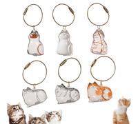 Evadollina Tierhaar Souvenir, 6 pièces Medaillon à remplir, Bijoux funéraire à remplir, Souvenirs d'un Chat décédé, Poils de Chat, pour Chats, Chiens et Animaux à Fourrure