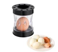 Evadollina Trancheur d'œufs, ouvre-œufs noir, séparateur d'œufs, éplucheur d'œufs, nouveau gadget pour œufs durs, secouer pour ouvrir la coquille