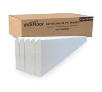 EVAFLOOR - Pack 5 Plinthe PVC 110 cm | Plinthe PVC Blanche Antihumidité | Résistantes & Faciles à Installer