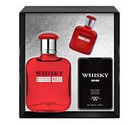 EVAFLORPARIS Whisky Red Coffret pour Homme Eau de Toilette 100 ml + Miniature 7.5 ml + Parfum de Voyage 20 ml Vaporisateur Spray Parfum Homme 127.5 ml