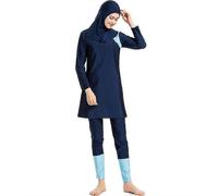 Evago Dames Modeste Maillots De Bain Islamique Couverture Intégrale Maillot De Bain Femmes Couture Hidjab Musulman Femme Lettre Plage Costume 4xl Hijab Lycra Fille