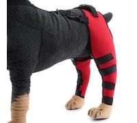 Evago Dog Rear Leg Hock Batt, Paire De Canine Dog Leg Joint Wraps Compression Brace Protège Les Plâtres, Guérit Et Prévient Les Blessures Et Les Entorses Aide À L'esprit-Rouge-S