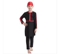 Evago Enfants Burkini Maillot De Bain Pour Fille Enfants Lange Zwembroek Dames Muslim Sports Hijab Swim Maillot Islam Stroje Kompielowe For Full-Zwempak Musulmans-Enfants-140-Femelles