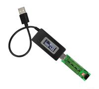 Évaluateur de source d'alimentation USB avec charge intégrée et écran LCD pour tester la cohérence de sortie de la batterie (noir)
