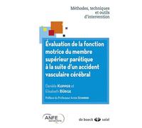 Evaluation De La Fonction Motrice Du Membre Supérieur Parétique À La Suite D'un Accident Vasculaire Cérébral - Méthodes, Techniques Et Outils D'intervention