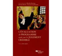 Evaluation de programme axee sur le jugement credible Hurteau/houle/g (Auteur)