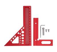 Évaluer Ensemble de règle de triangle de menuiserie en alliage d'aluminium multifonctionnel Compact Carpenter Square Woodworking Scriber Robuste Résistant Marquage précis pour