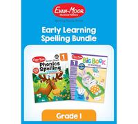 Evan-Moor Educational Publishers Early Learning Spelling Activity Book Bundle, Grade 1