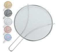 Evanda Écran d’éclaboussures de 30 cm pour la Cuisson, Maille Fine en Acier Inoxydable pour poêle à Frire, Protection Contre la Graisse pour Casserole pour arrêter Les éclaboussures d’Huile Chaude