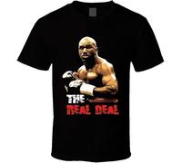 Evander Holyfield The Real Deal Vintage Boxing T-shirt classique noir, Noir , M