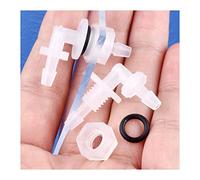 EVANEM 5pcs PP Connecteurs De Coude De Pagode, avec Réservoir D'aquarium D'irrigation en Joint Torique Passer par des Joints De Tuyau De Plaque M6 ~ G1 / 2 À 2,4-11.1 Mm (Size : 11.1-G1I2-11.1)