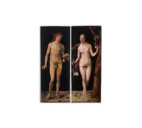 EVANEM Albrecht Durer Adam et Eve Images. Moderne Peinture sur toile. Célèbre reproduction tableaux à l’huile pour Living Home Decor 30x39cm Unframed