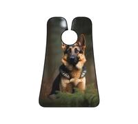 EVANEM Bavoir à barbe de berger allemand pour homme, avec 3 ventouses et 1 sac de rangement, bon cadeau pour papa et mari (73 x 107 cm), Berger allemand, taille unique