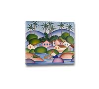 EVANEM Célèbres images d’art mural Tarsila do Amaral. Mmodernisme imprime sur toile « An Angler ». Célèbre reproduction tableaux à l’huile pour Décor 80x96cm Toile enveloppée