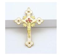 EVANEM Croix Murales Catholiques en Or, Décor D'église Chrétienne De La Latin De La Latin Suspendu Crucifix (Color : Style 4)