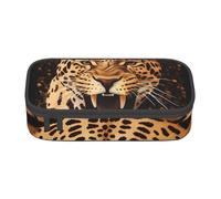 EVANEM Dream Trousse à crayons colorée, grande capacité, double couche, trousse à crayons pour étudiant, trousse de papeterie de bureau, trousse à crayons portable, Animal Leopard_proc, Taille unique,