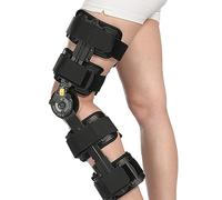 EvAnem Genouillère Articulée Réglable, Stabilise Aides Aux Jambes Après Récupération Blessures, Soutien Rotule L'orthèse Genou, Réglage l'angle Taille L'attelle Genou, Favorise Récupération Jambe