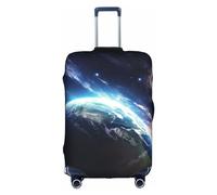 EVANEM Housse de protection élastique pour valise, motif silhouette d'arbre, protection anti-rayures pour valise, convient aux bagages de 45,7 à 81,3 cm, Space Planet Earth, L