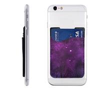 EVANEM Night Forest Porte-cartes de téléphone imprimé en cuir pour tous les smartphones, blanc, taille unique, blanc, Taille unique