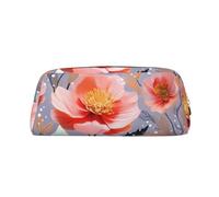 EVANEM Otters Trousse à crayons en cuir avec fermeture éclair, organiseur de papeterie de bureau, sac à cosmétiques, porte-monnaie, Fleurs de vie, Taille unique, Pochette à monnaie