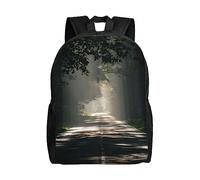 EVANEM Sac à dos pour ordinateur portable imprimé Road In The Forest pour homme et femme - Léger et décontracté - Sac à dos de voyage pour le sport, Route dans la forêt, One Size