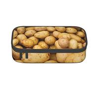 EVANEM Trousse à crayons mignonne avec motif renne de Noël, grande capacité, double couche, trousse pour étudiant, trousse de papeterie de bureau, trousse portable, Pommes de terre de jardin., Taille