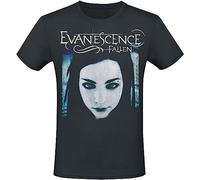 Evanescence Fallen Homme T-Shirt Manches Courtes Noir L 100% Coton Regular/Coupe Standard