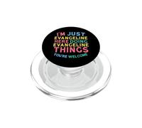 Évangéline est Ici en Train de Faire des Choses évangéliques Nom d'Évangéline PopSockets PopGrip pour MagSafe
