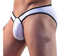 Evankin Slip sexy pour homme avec poche bombée - Sous-vêtement extensible sans étiquette, blanc, Small