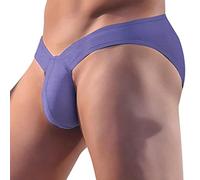 Evankin Slip sexy pour homme avec poche bombée, taille basse, bikini extensible sans étiquette, violet, Large