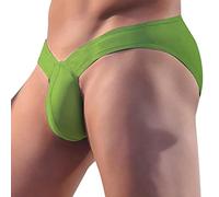 Evankin Slip sexy pour homme avec poche bombée - Taille basse - Extensible - Bikini sans étiquette, vert, Large