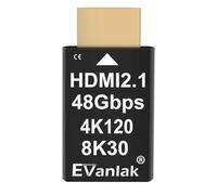 EVanlak Adaptateur sans tête HDMI 2.1 4K 120 Hz HDMI 2.1, émulateur d'affichage virtuel pour PC, VR et minage de crypto, prend en charge 8K @ 30 Hz, 4K @ 120 Hz, Dongle HDMI sans tête fantôme - 1