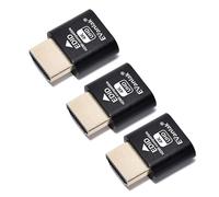 EVanlak HDMI Dvi Vga Dummy Plug Headless Ghost Display Emulator Premium Aluminum PC（Fit Headless-3840x2160@60H New 3RD）