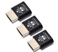 EVanlak HDMI Dvi Vga Dummy Plug Headless Ghost Display Emulator Premium Aluminum PC（Fit Headless-3840x2160@60H New 3RD）