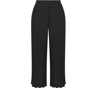 Evans Evans Black Chrome Textured Wide Leg Trousers