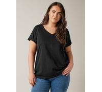 Evans Evans Black Curve Pure 100% Cotton T-Shirt